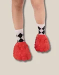 bubble slides with fur red